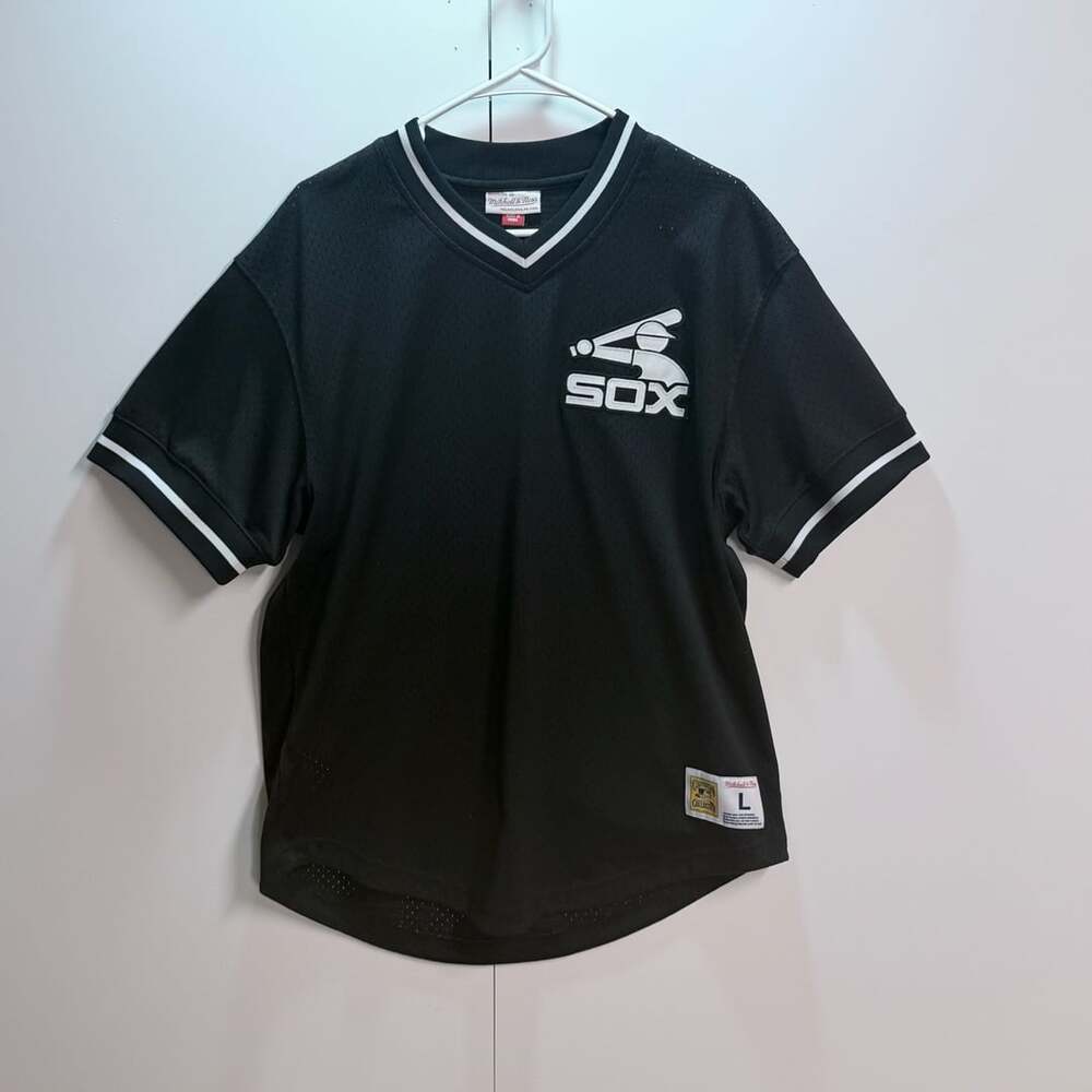 Mitchell & Ness Chicago White Sox Jersey Size L Black Mesh Batting Practice